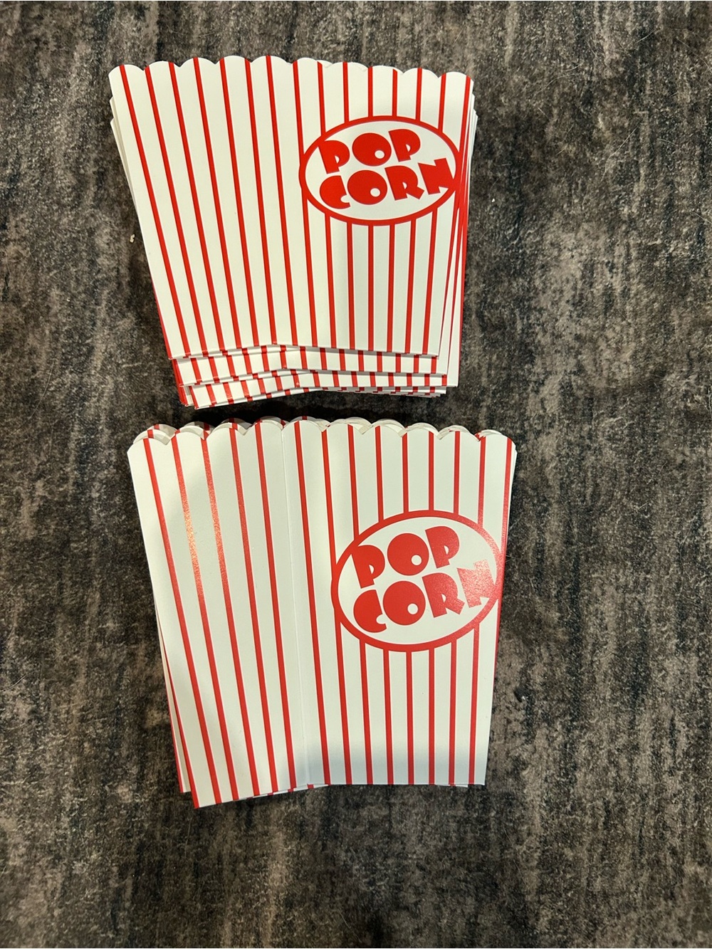 Classic Red & White Popcorn Boxes - Party Snack Holders